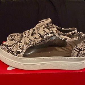 Aldo women’s snake print platform sneaker